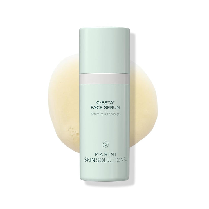 Marini SkinSolutions C-ESTA Face Serum - Lifts, Firms & Protects with Vitamin C, DMAE & Hyaluronic Acid - All Skin Types - Made in the USA - 1 fl oz Halalzen