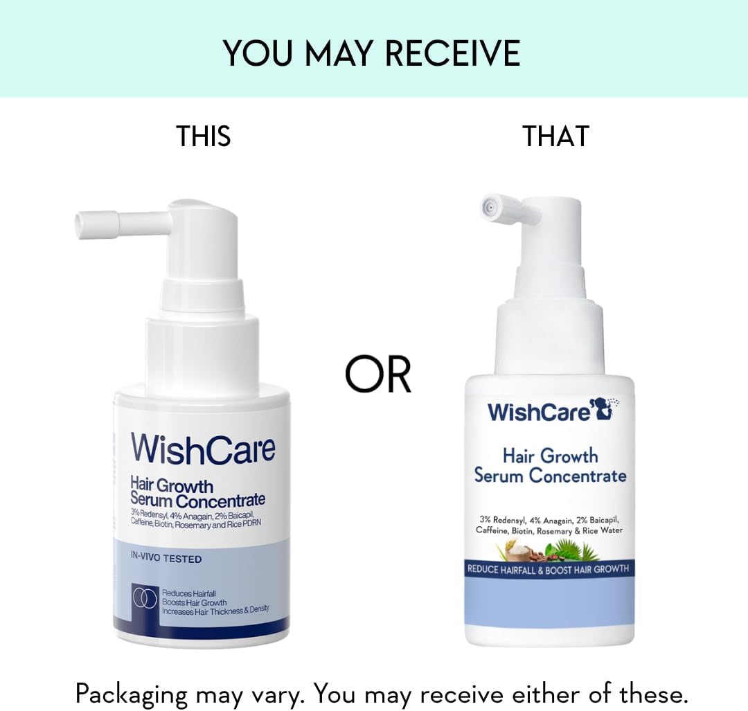WishCare Hair Growth Serum with Rosemary, Redensyl, Anagain, Baicapil, Caffeine, Biotin