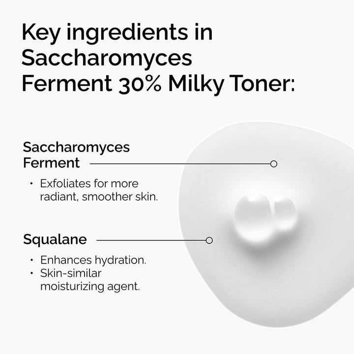 The Ordinary Saccharomyces Ferment 30% Milky Toner, Exfoliating and Hydrating Toner for Smoother, Brighter Skin, 100ml Halalzen