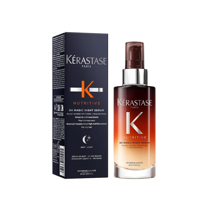 Kérastase Nutritive Nourishing Hair Serum with Niacinamide, Overnight Leave-In Treatment for Dry Hair, Lightweight and Non-Greasy, 8H Magic Night Serum Halalzen