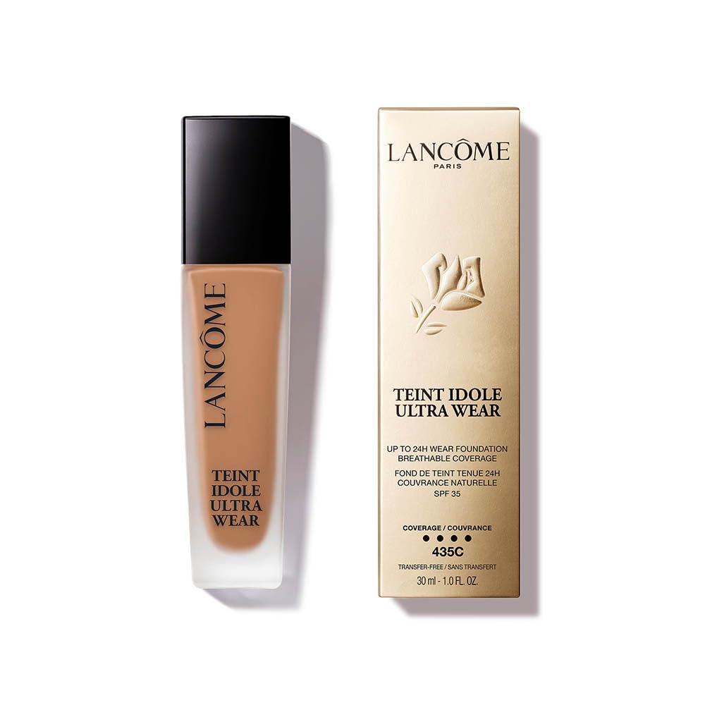 Lancôme Teint Idole Ultra Wear Foundation, Up to 24H Longwear, Liquid Foundation with Buildable Coverage, Natural Matte Finish, Hyaluronic Acid & SPF 35, 30ml Halalzen