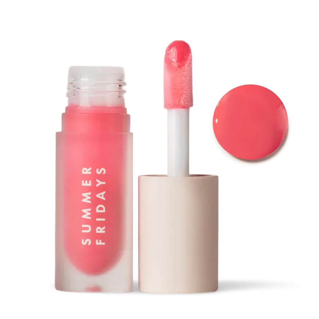 Summer Fridays Dream Lip Oil - Hydrating Tinted Lip Gloss Oil - Non-Sticky Formula with Skincare Benefits for Long-Lasting Softness + Shine - Effortless Beauty Gifts - Bare Sand (0.15 Oz)