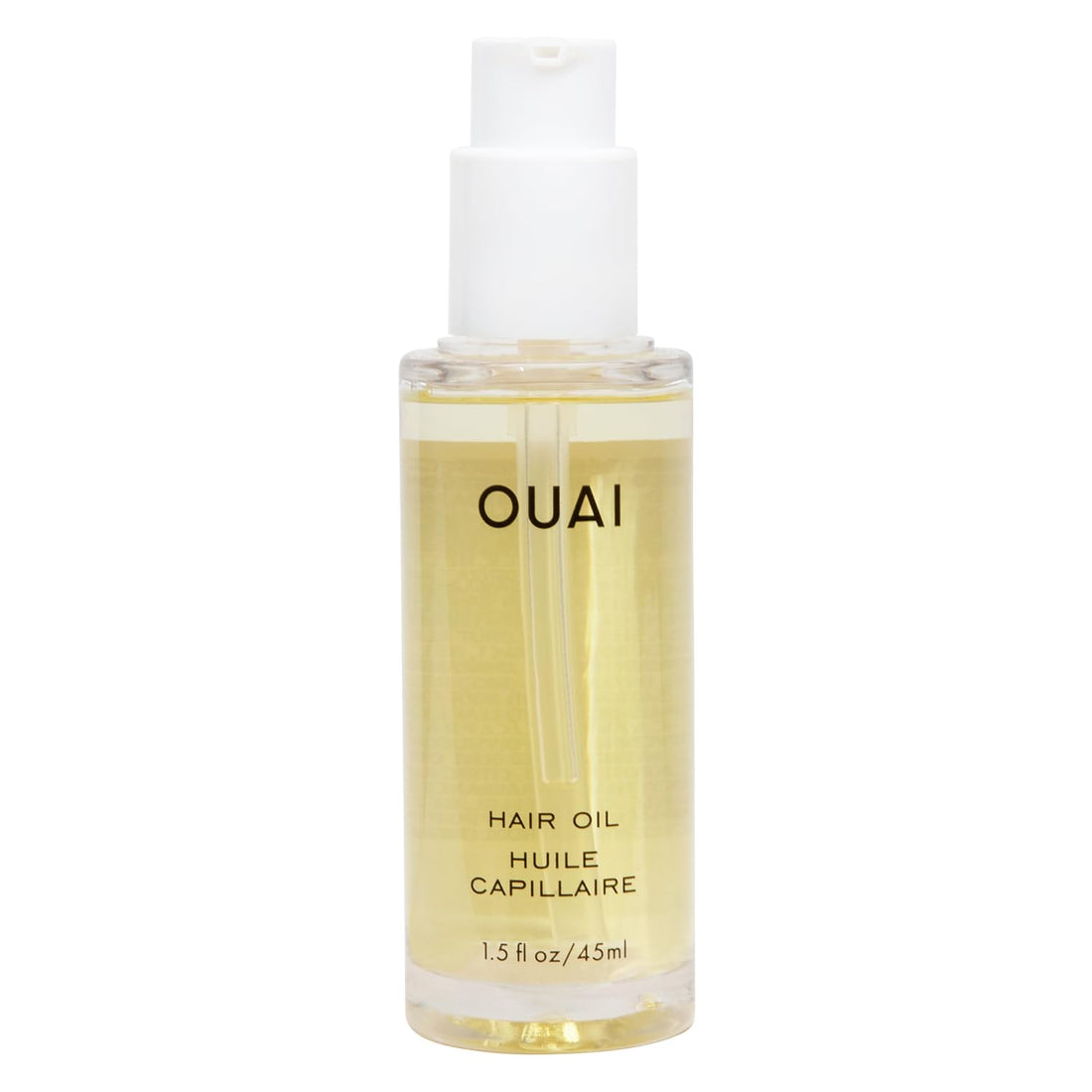 OUAI Hair Oil - Hair Heat Protectant Oil for Frizz Control - Adds Hair Shine and Smooths Split Ends - Color Safe Formula - Paraben, Phthalate and Sulfate Free - 45ml