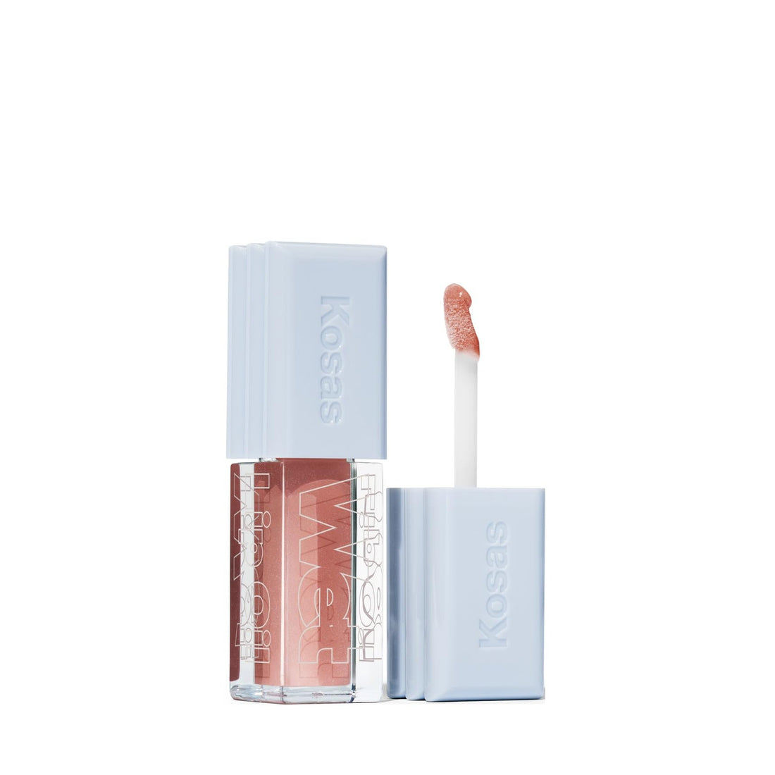 Kosas Wet Lip Oil Gloss - Hydrating Lip Plumping Treatment with Hyaluronic Acid & Peptides, Non-Sticky Finish (Malibu) Halalzen