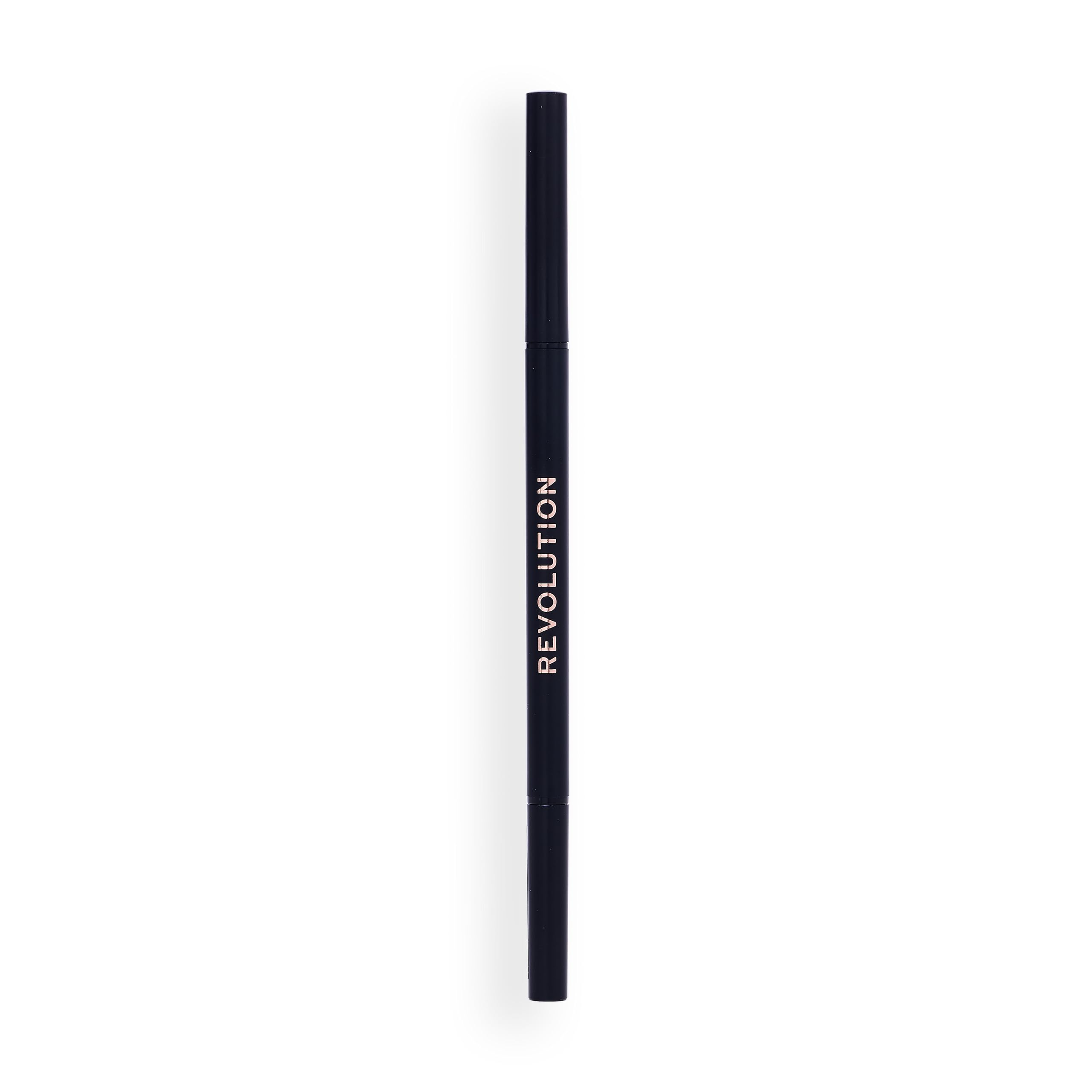 Revolution Precise Brow Pencil, Double-Ended Makeup Tool with Brush for Easy & Ultra Defined Brows and Bold Looks, Dark Brown, 0.05g