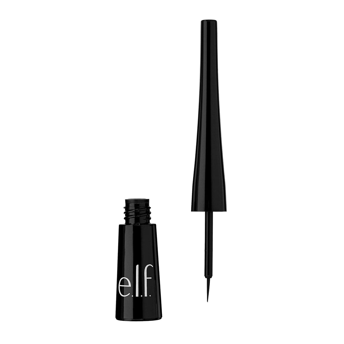 e.l.f. Expert Liquid Liner, Smudge-proof, Buildable, Long-lasting, Enhances, Defines, Jet Black, Precision Brush 4.2ml Halalzen