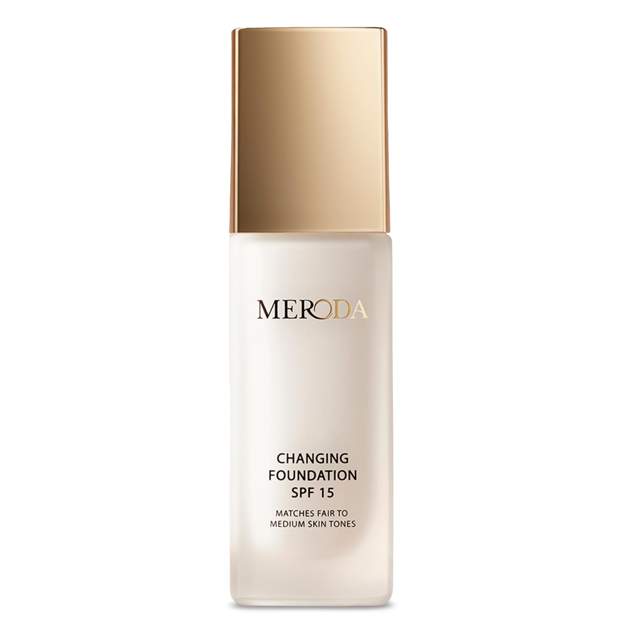 MERODA® Colour Changing Foundation SPF 15 [Light to Medium Skin] - Mature Skin Liquid Makeup - Long Lasting Color Match for Face Halalzen