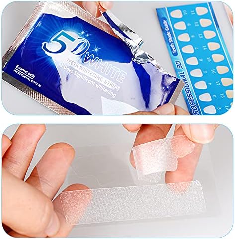 5D Advanced Teeth Whitening Strips Kit – 28 Pcs for 14 Treatments, Enamel-Safe, Non-Sensitive, Easy Home Use, Professional Tooth Whitener for a Brighter Smile