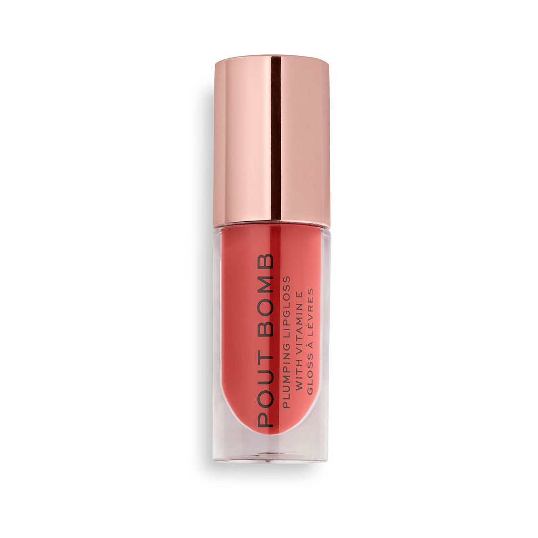 Revolution Beauty, Pout Bomb Plumping Lip Gloss, High-Shine for Glossy, Fuller & Plump Lips with Hyaluronic Acid & Peptides, Vegan & Cruelty-Free, Sheer Milky Nude Halalzen