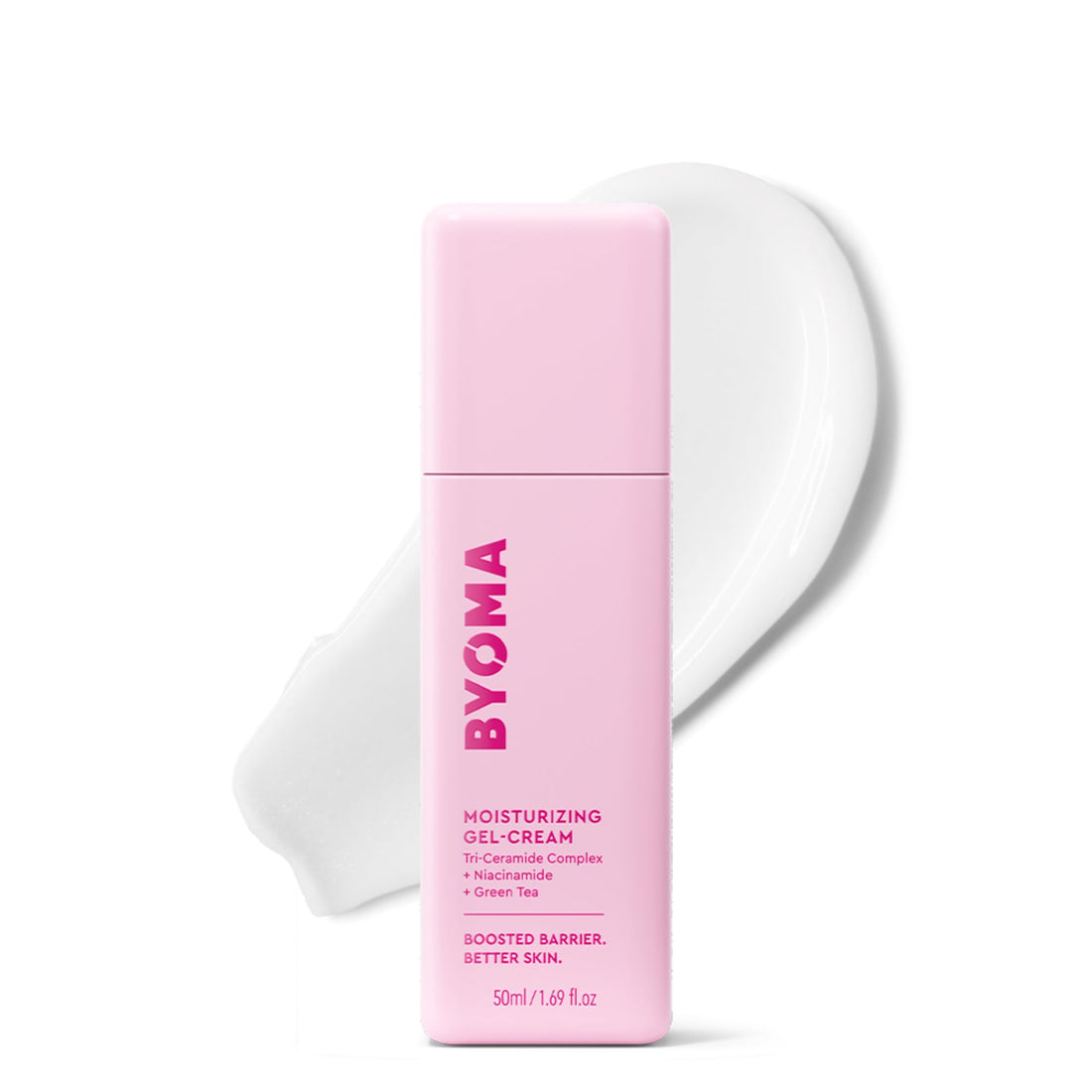 BYOMA Moisturising Gel Cream (50ml) Lightweight Oil Free Daily Moisturiser with Barrier Repair, Niacinamide and Green Tea, for All Skin Types - Alcohol Free, Vegan