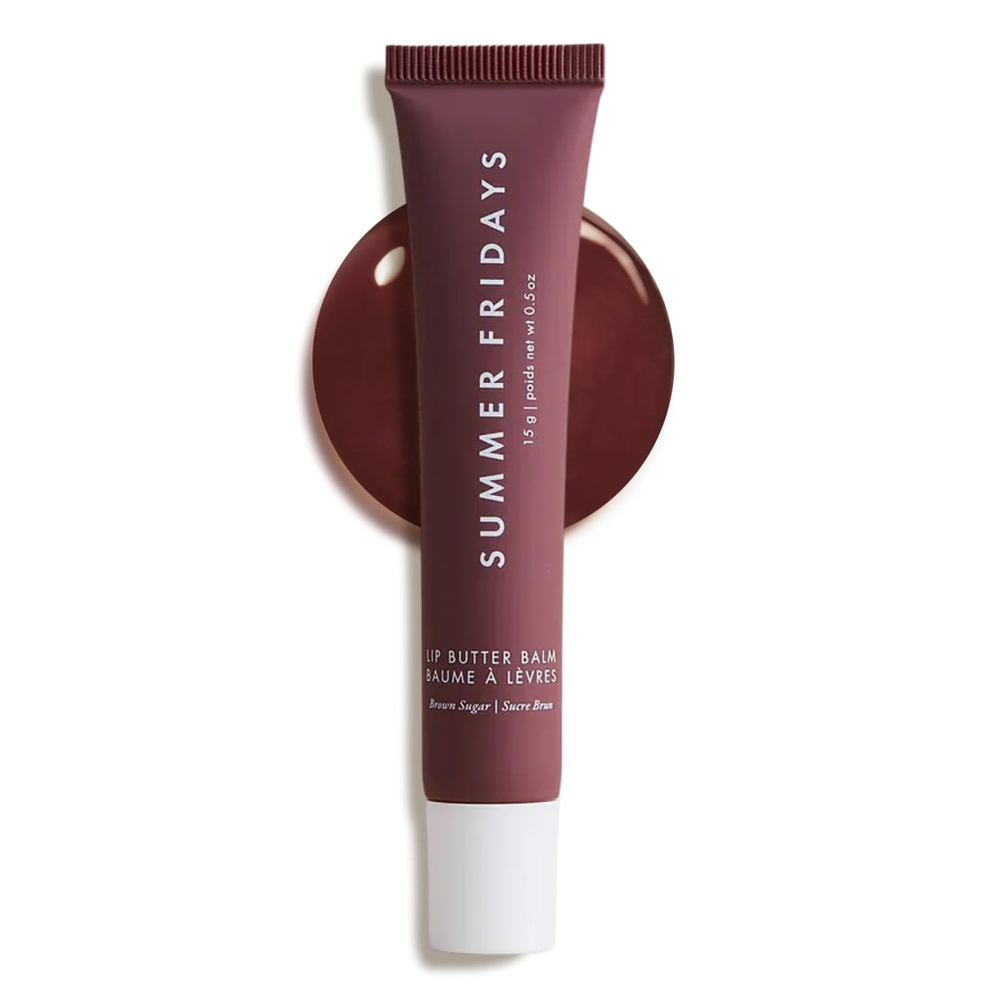 Summer Fridays Tinted Lip Butter Balm - Conditioning Vegan Lip Balm for Instant Moisture, Shine & Hydration - Sheer-Tinted, Soothing Skincare - Pink Sugar (.5 Oz)