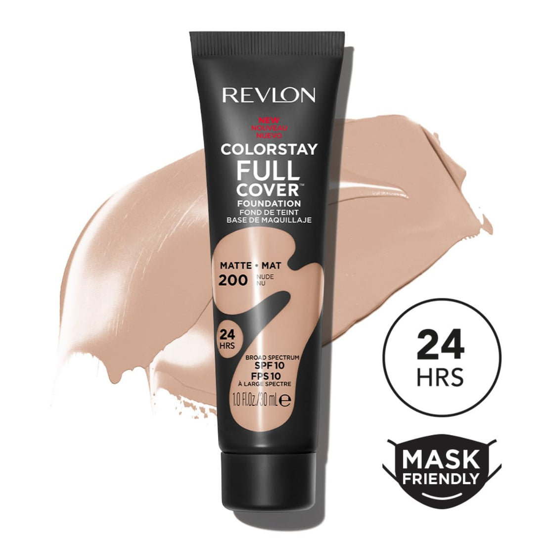Revlon ColorStay Full Cover Longwear Matte Foundation, Heat & Sweat Resistant Lightweight Face Makeup, Buff (150), 30ml Halalzen