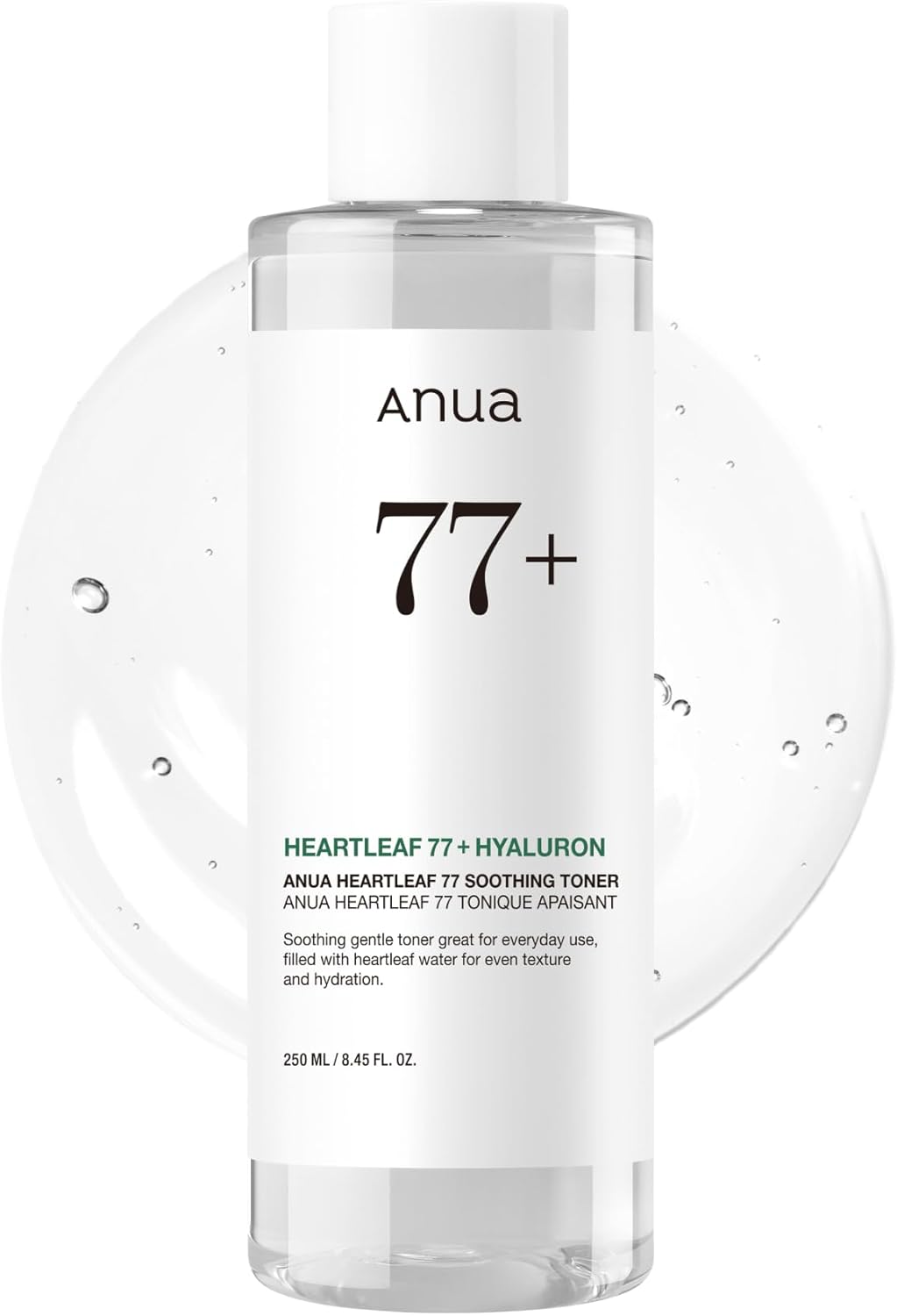 Anua Heartleaf 77 Soothing Toner, Moisturizing & Calming Facial Toner for Glass Skin, Hyaluronic Acid, Lightweight Hydration for Sensitive Skin, Redness Relief, Korean Skin Care, 8.45 fl.oz