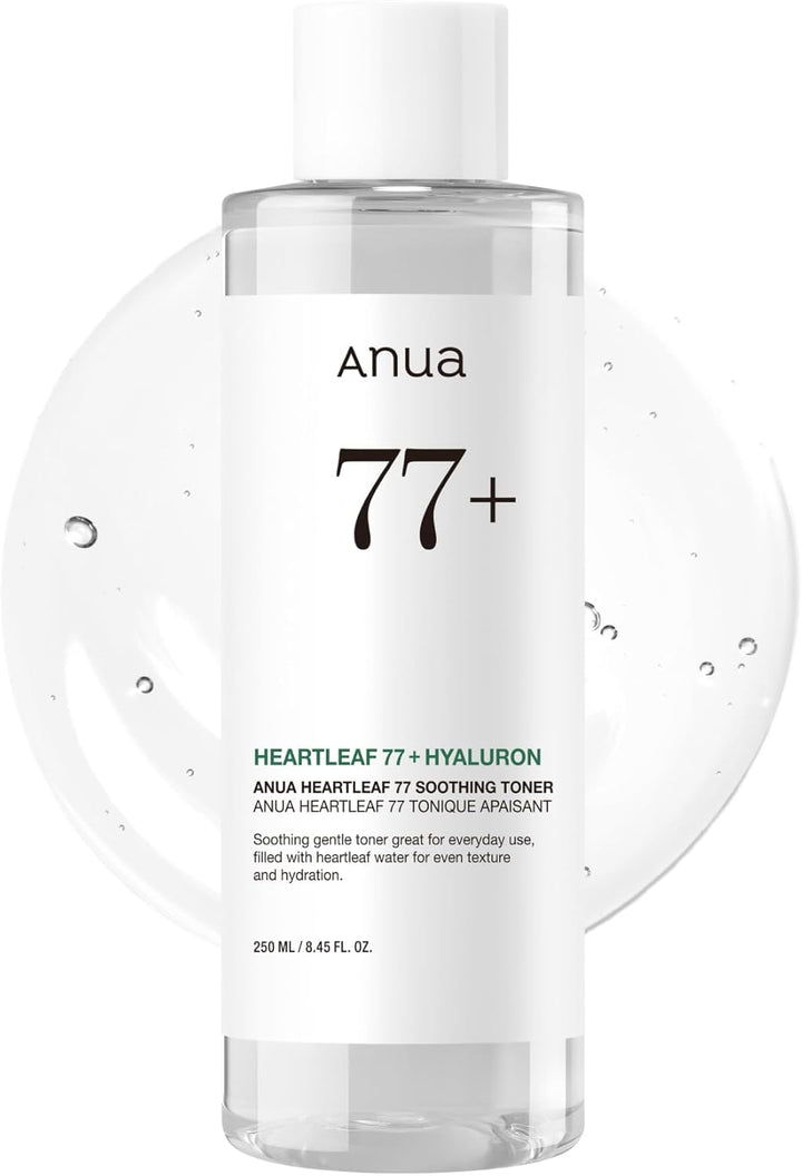 Anua Heartleaf 77 Soothing Toner, Moisturizing & Calming Facial Toner for Glass Skin, Hyaluronic Acid, Lightweight Hydration for Sensitive Skin, Redness Relief, Korean Skin Care, 8.45 fl.oz Halalzen