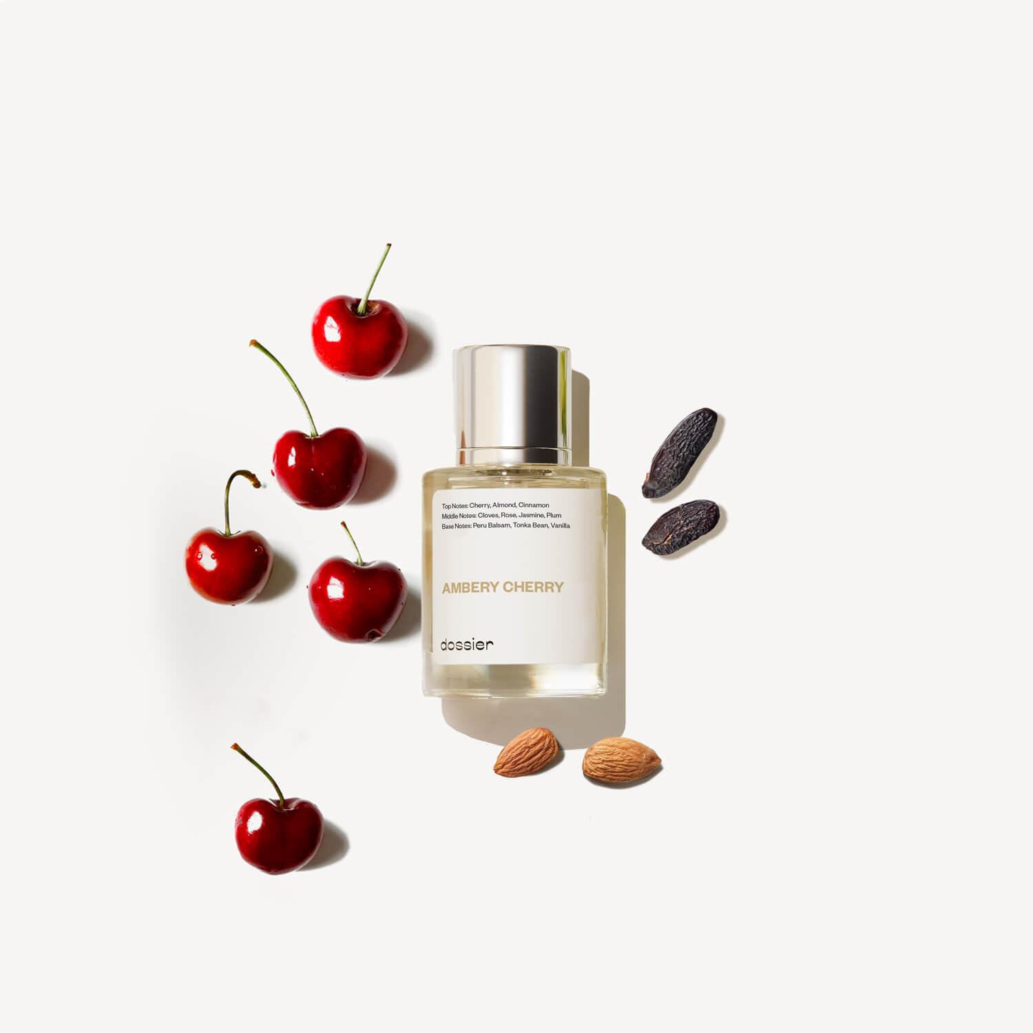 Dossier - Eau de Parfum - Ambery Cherry - Inspired by T.Ford Lost Cherry - Perfume Luxury - Pure Infused - Paraben Free - Vegan - For Women Men Unisex - Fragrance 1.7 Fl oz (Spray 50ml)