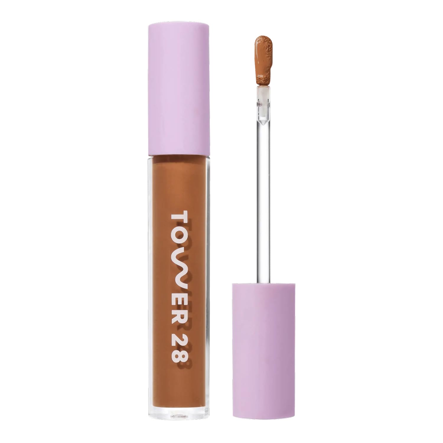 Tower 28 Swipe Serum Concealer - Hydrating Medium-Full Coverage Concealer + Under Eye Brightener - Skin Care Infused Makeup with Hyaluronic Acid + Soothing Centella - 4.0 Light/Medium Cool (0.22 oz)