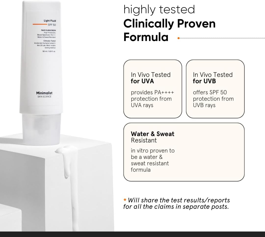 Minimalist SPF 50 Light Fluid Sunscreen
