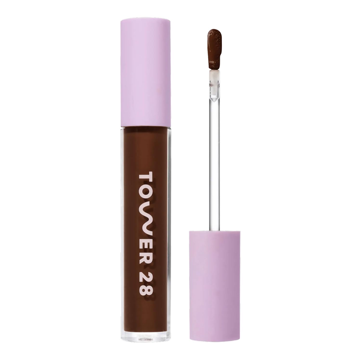 Tower 28 Swipe Serum Concealer - Hydrating Medium-Full Coverage Concealer + Under Eye Brightener - Skin Care Infused Makeup with Hyaluronic Acid + Soothing Centella - 4.0 Light/Medium Cool (0.22 oz)