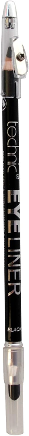 Technic Eyeliner Pencil with Smudger & Sharpener - Black Halalzen