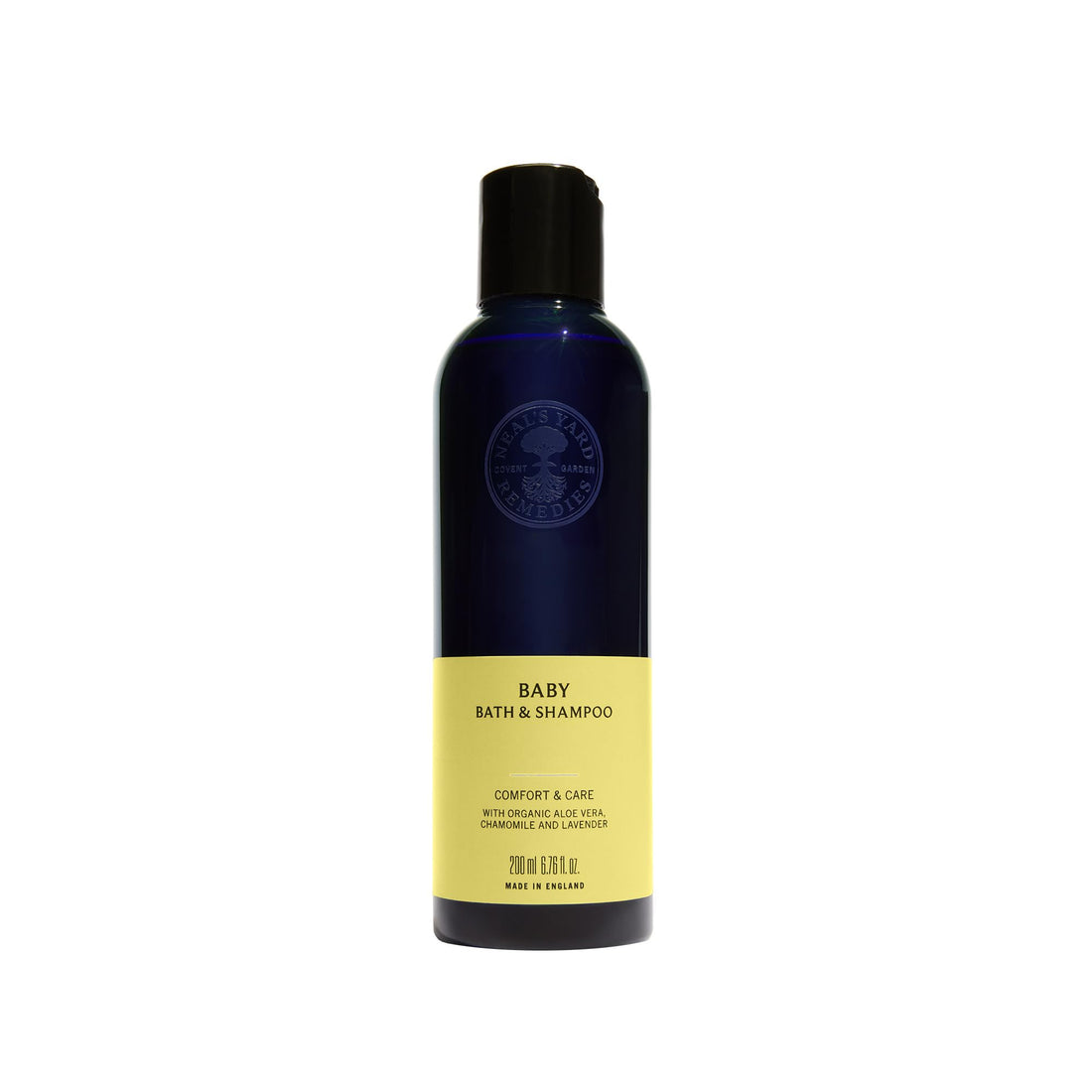 Neal's Yard Remedies Baby Bath & Shampoo, Body Wash Suitable For Newborns, With Lavender & Chamomile, Vegan & Cruelty-Free, 200ml