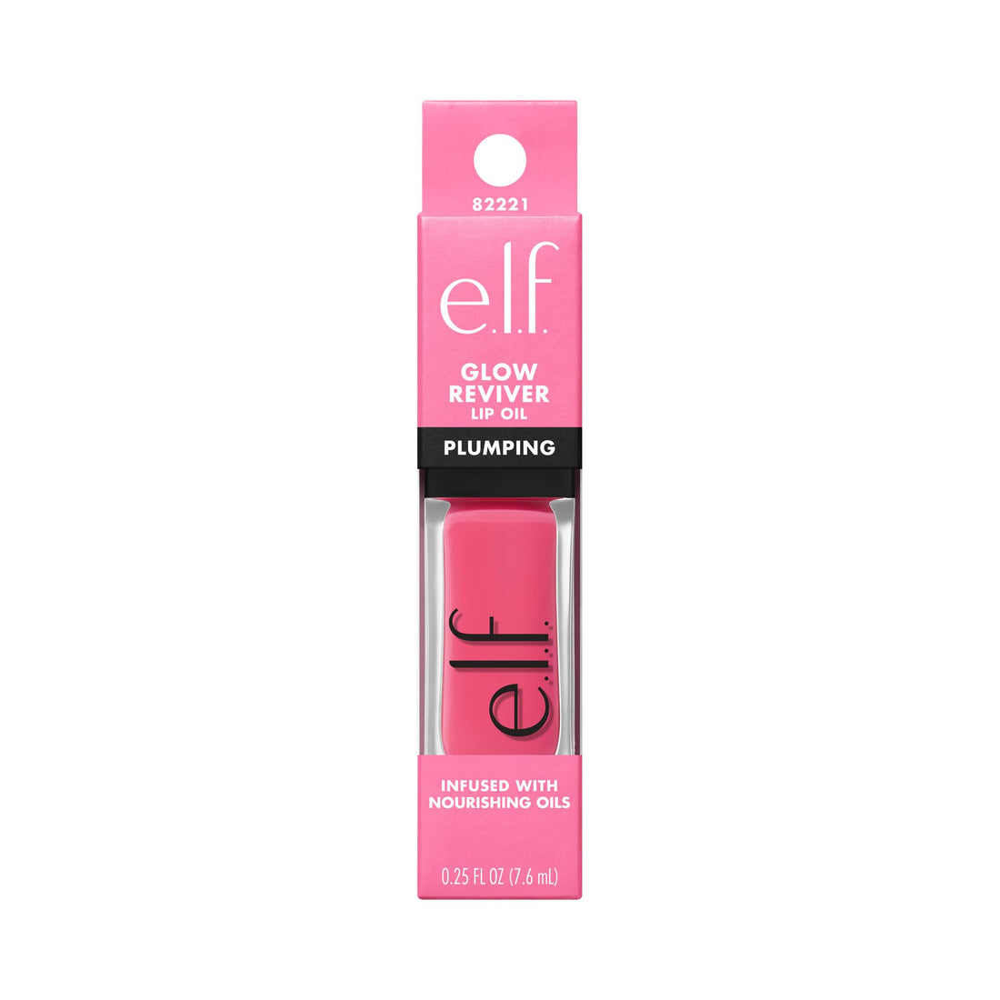 e.l.f. Glow Reviver Plumping Lip Oil, Tinted Lip Plumper for a High-Shine, Plump Finish, Infused with Jojoba Oil, Vegan & Cruelty-Free, Piggy Bank
