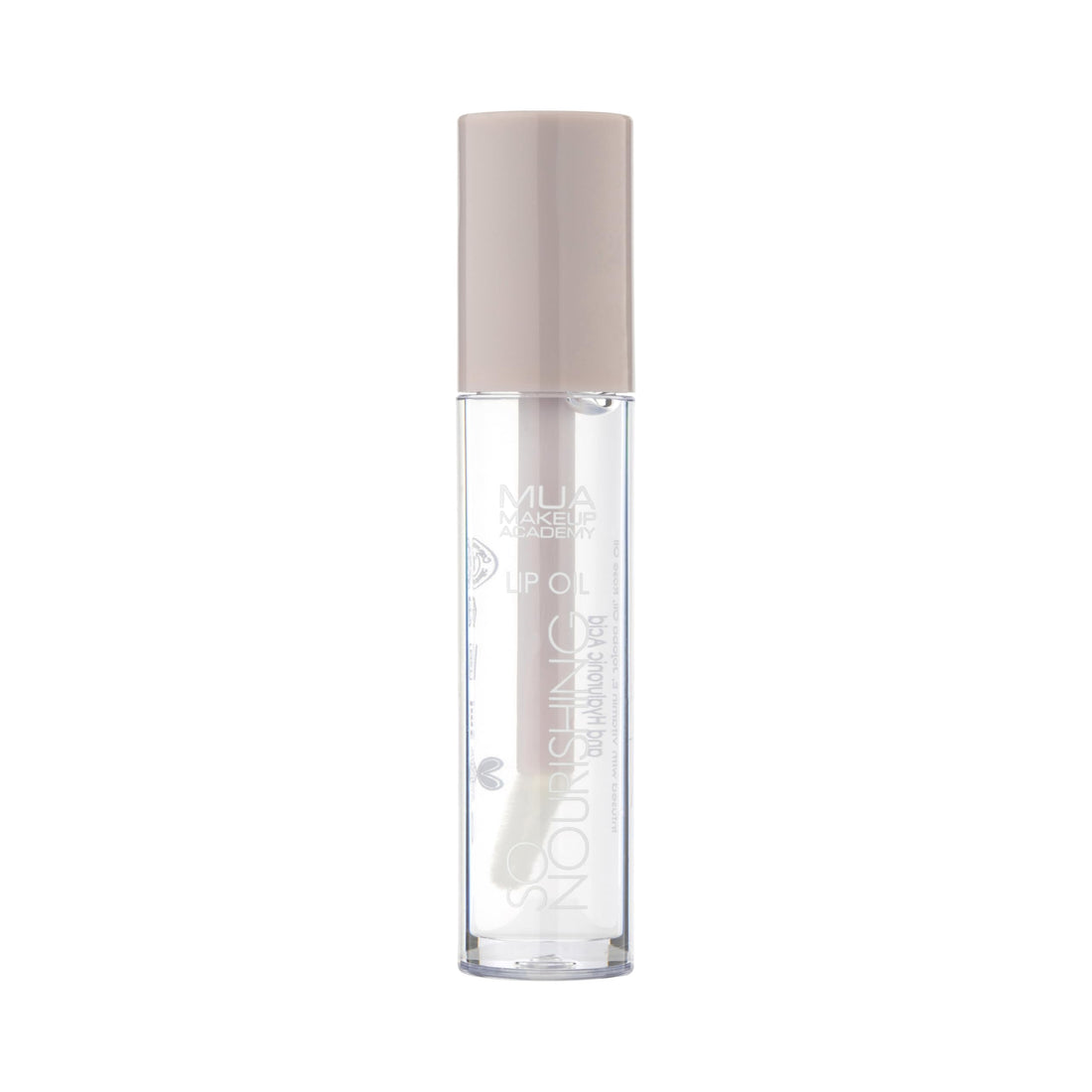 MUA Makeup Academy So Nourishing Clear Lip Oil, High Shine Finish with Vitamin E & Jojoba Oil, 3 ml - Vegan & Cruelty Free