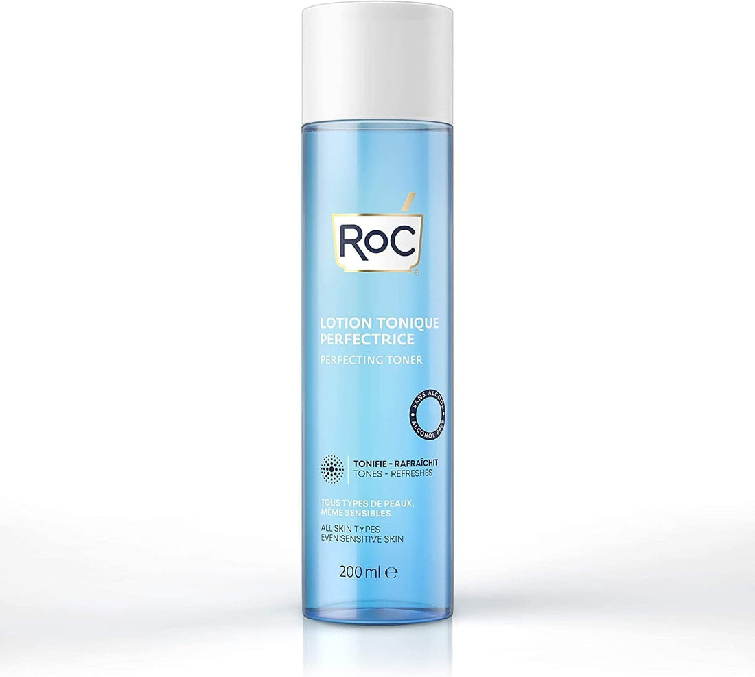 ROC - 3-in-1 Milk Makeup Remover - Effective Makeup Removal - 24-Hour Moisturising Remover - Removes Waterproof Makeup - Skin Toning Solution - Glycerin & Panthenol - All Skin Types - 400 ml Halalzen