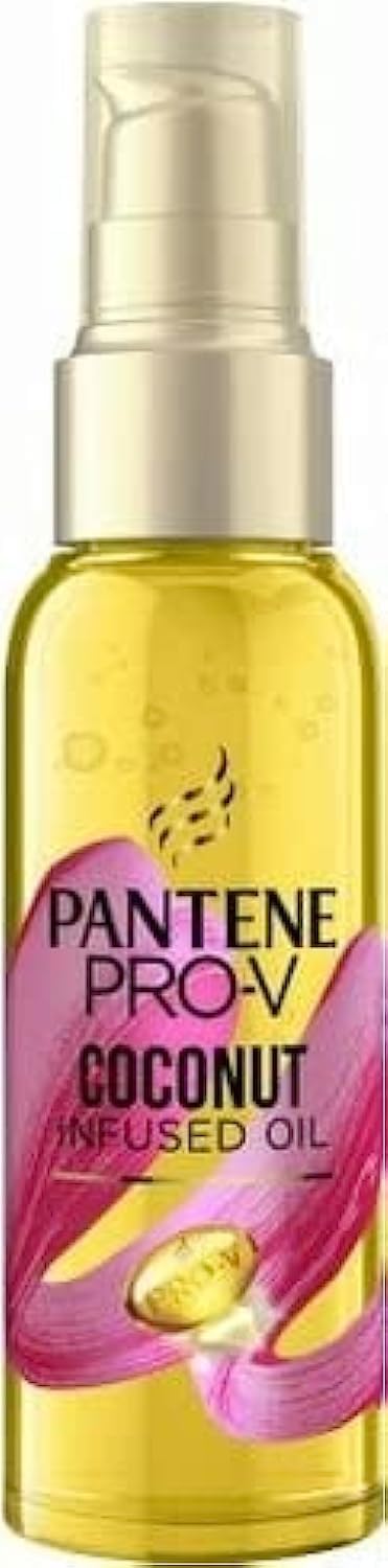 Pantene Pro-V Coconut Infused Hair Oil for Intensive Moisture, Hair Care Shine, Hair Care for Dry Hair, Hair Care, Hair Oil, Beauty, Gold, 100 ml