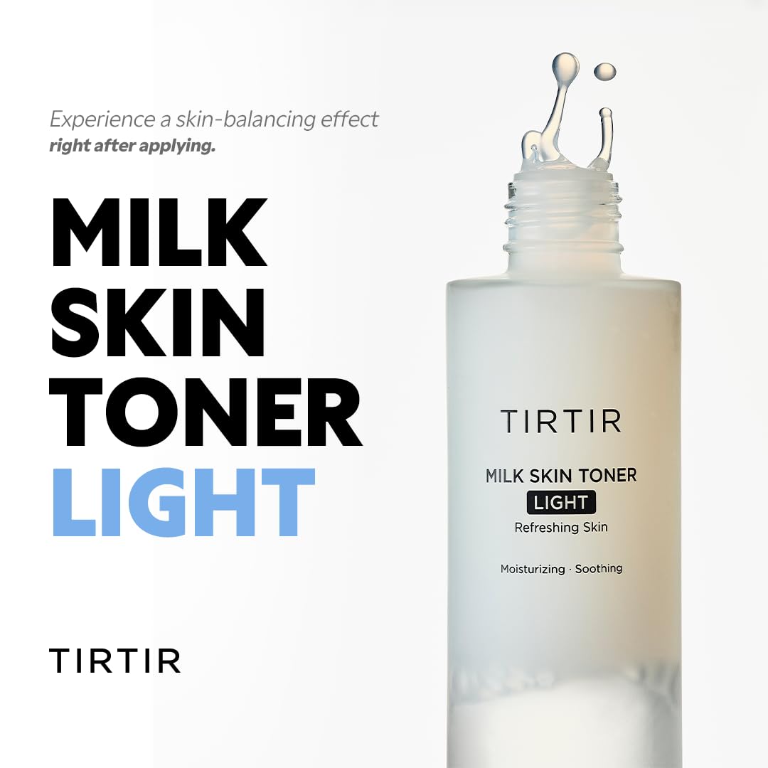 TIRTIR Milk Skin Rice Toner - Deep Moisturizing, Hydrating and Refreshing for face, Niacinamide, Ceramide, Rice Bran Extract, Nature-Oriented Ingredients, Korean Skin Care, Vegan (150ml, Original)