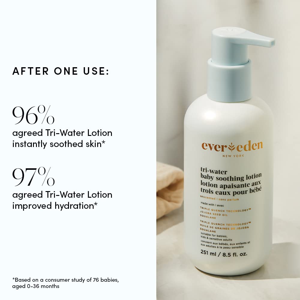 Evereden Moisturizing Baby Lotion for Newborn 6.7 oz. | Lightweight & Non-Greasy Toddler Lotion | Clean & Gentle Baby Care | Non-toxic & Fragrance Free Halalzen