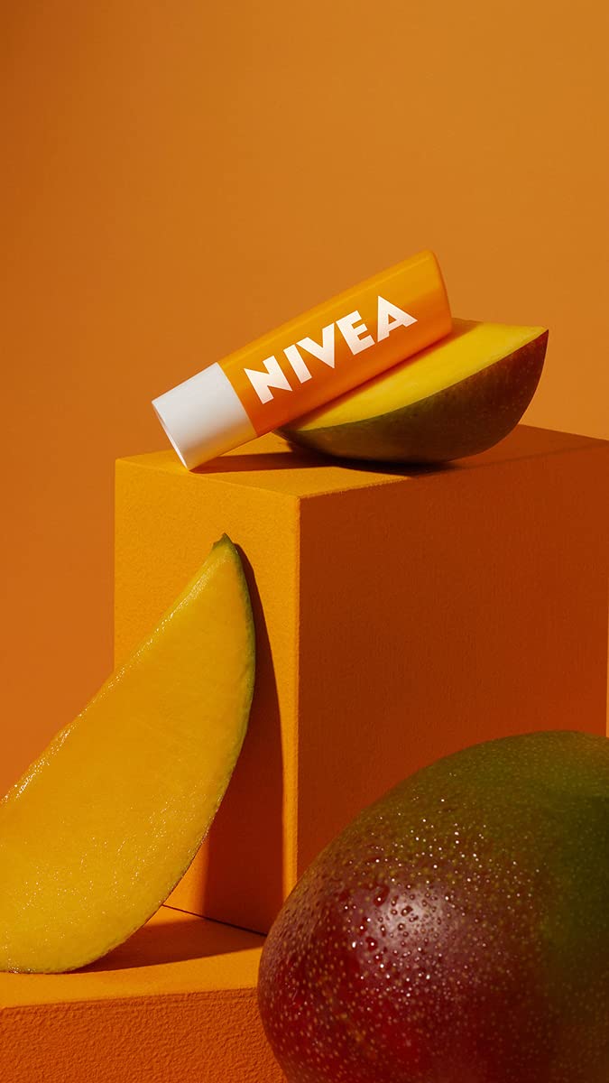 NIVEA Cherry Shine Lip Balm (4.8g), Flavoured Lip Balm with Shea Butter, Natural Oils and Vitamins, Provides 24h Moisture and a Soft Red Shine, Vegan Lip Care Formula Halalzen