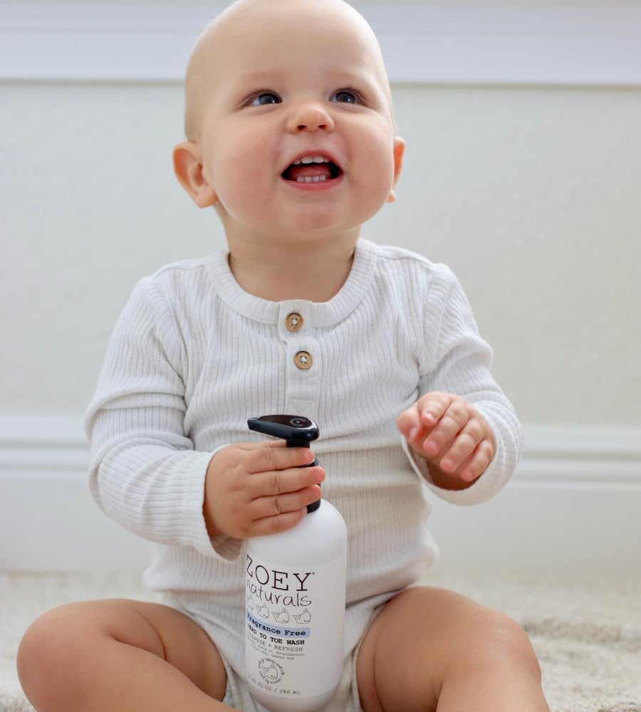 Zoey Naturals - Soothing Lavender Wash & Shampoo - Toddlers & Kids - With Tear-free, Paraben-Free, All Natural Ingredients for Sensitive Skin- 17 Oz Halalzen