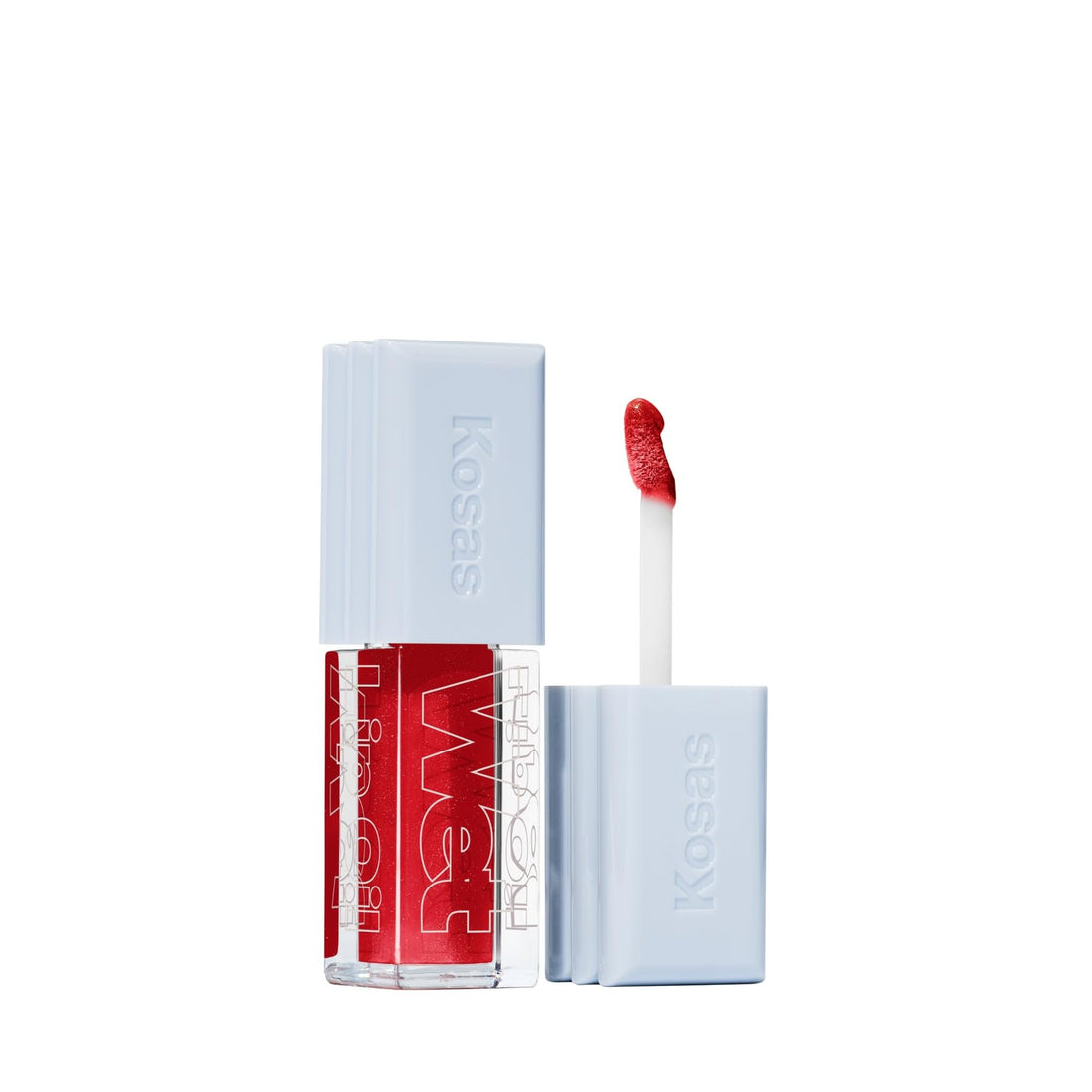 Kosas Wet Lip Oil Gloss - Hydrating Lip Plumping Treatment with Hyaluronic Acid & Peptides, Non-Sticky Finish (Malibu) Halalzen