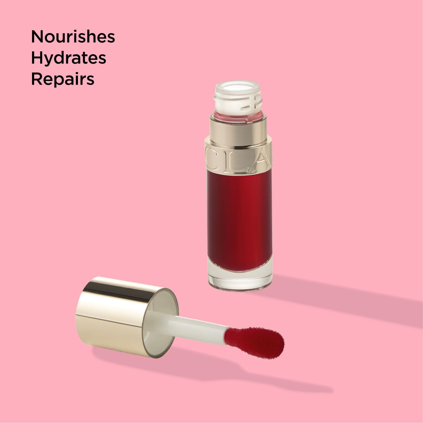 Clarins Lip Comfort Oil 7ml| Hydrating, Nourishing and Moisturising Lip Oil | Sheer, High Shine Finish | Soothes, Comforts and Protects Lips | Visibly Plumps | 93% Natural Ingredients