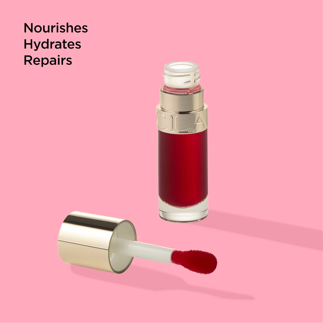 Clarins Lip Comfort Oil 7ml| Hydrating, Nourishing and Moisturising Lip Oil | Sheer, High Shine Finish | Soothes, Comforts and Protects Lips | Visibly Plumps | 93% Natural Ingredients