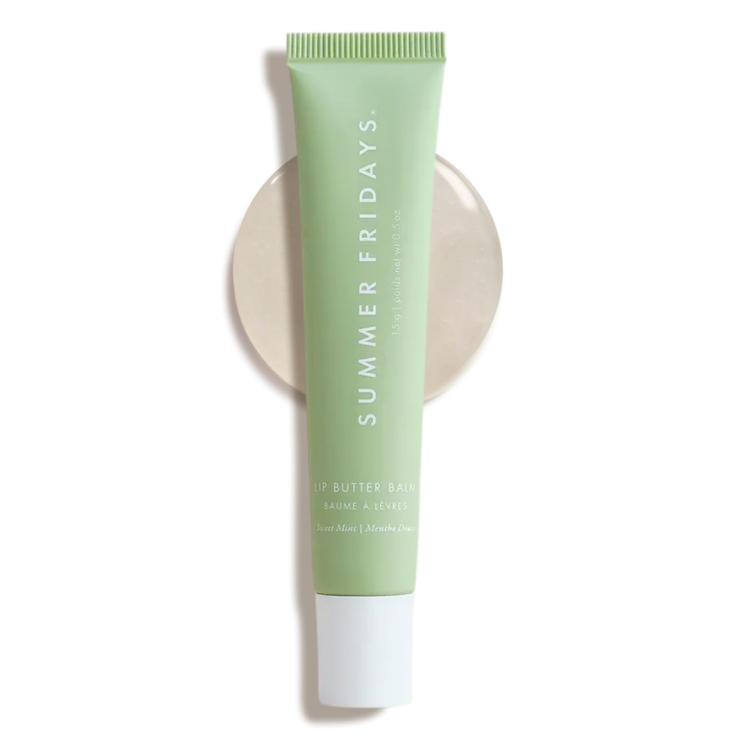 Summer Fridays Tinted Lip Butter Balm - Conditioning Vegan Lip Balm for Instant Moisture, Shine & Hydration - Sheer-Tinted, Soothing Skincare - Pink Sugar (.5 Oz)