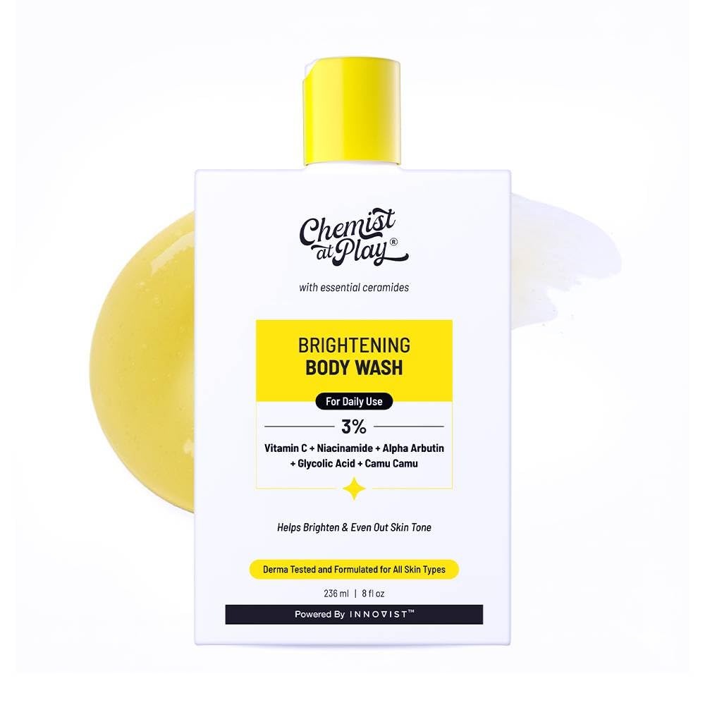 Chemist at Play Brightening Body Wash | Alpha Arbutin & Vitamin C | Fades Dark Spots & Evens Skin Tone | Glycolic Acid | Sulphate Free | 236ml