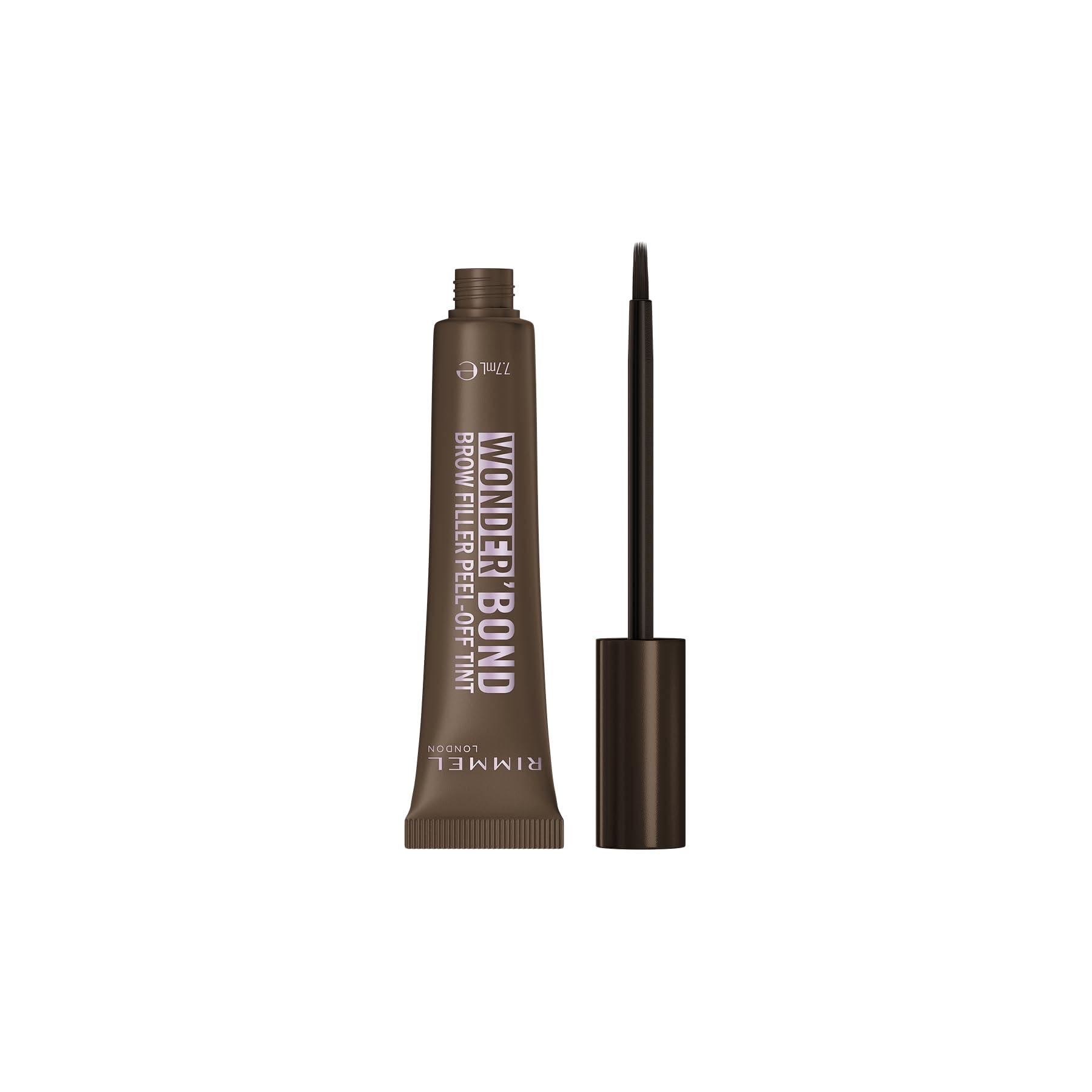 Rimmel Wonder’Bond Brow Filler Peel‑Off Tint, Medium Brown, Semi‑Permanent Brow Tint with Biotin for Fuller, Thicker Brows, Waterproof & Transfer‑Proof, 2‑in‑1 Tint & Brow Mask, Vegan, 7.7ml