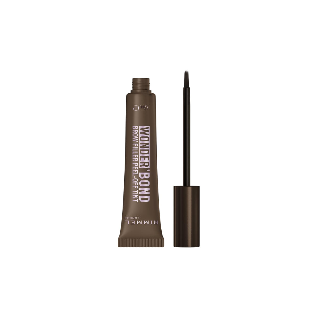 Rimmel Wonder’Bond Brow Filler Peel‑Off Tint, Medium Brown, Semi‑Permanent Brow Tint with Biotin for Fuller, Thicker Brows, Waterproof & Transfer‑Proof, 2‑in‑1 Tint & Brow Mask, Vegan, 7.7ml