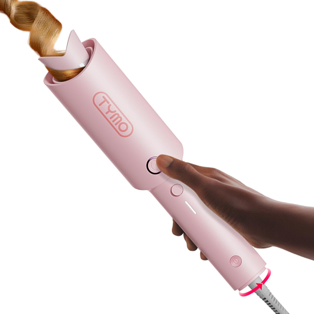 TYMO Hair Curler Automatic Rotating - CURLPRO, Beach Waves Curling Wand, Anti-Scald Curling Iron, Portable 500 Million Ionic, Dual Voltage & Lightweight for Travel, Ceramic Coating, Gray 1.25 inch Halalzen