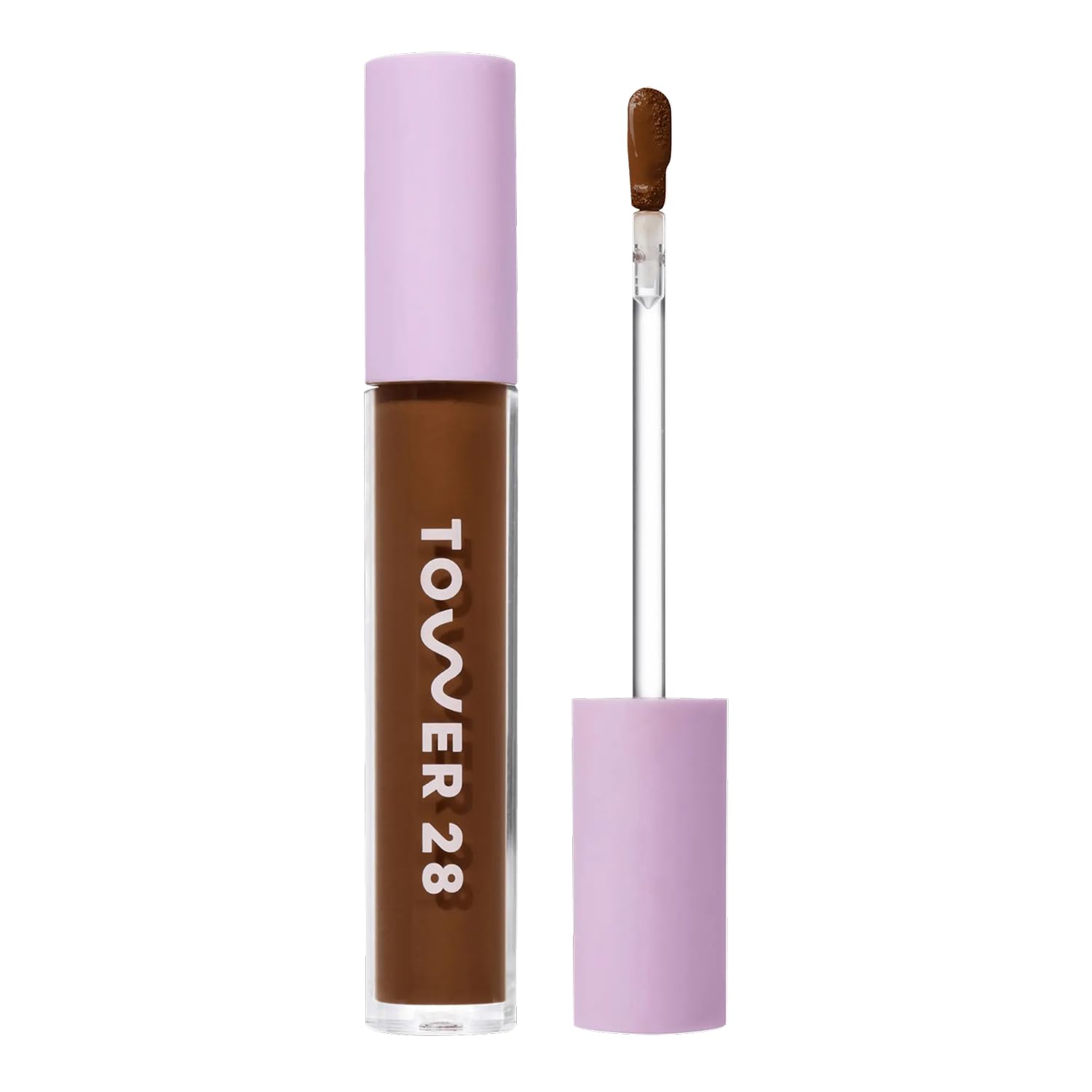 Tower 28 Swipe Serum Concealer - Hydrating Medium-Full Coverage Concealer + Under Eye Brightener - Skin Care Infused Makeup with Hyaluronic Acid + Soothing Centella - 4.0 Light/Medium Cool (0.22 oz)