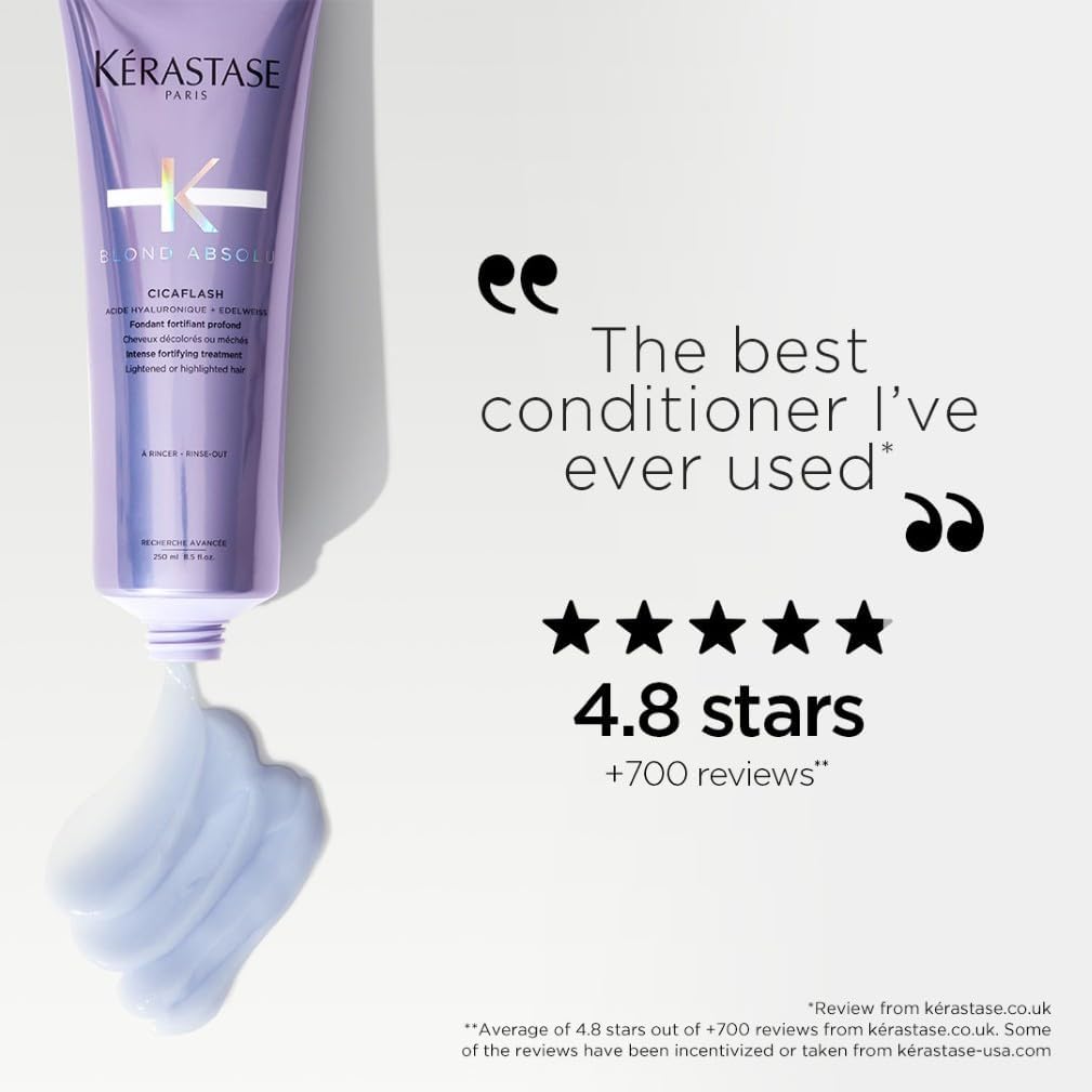 Kérastase Blond Absolu, Repairing, Nourishing Conditioner, For Lightened and Highlighted Hair, With Hyaluronic Acid & Edelweiss Flower, Cicaflash, 250ml Halalzen
