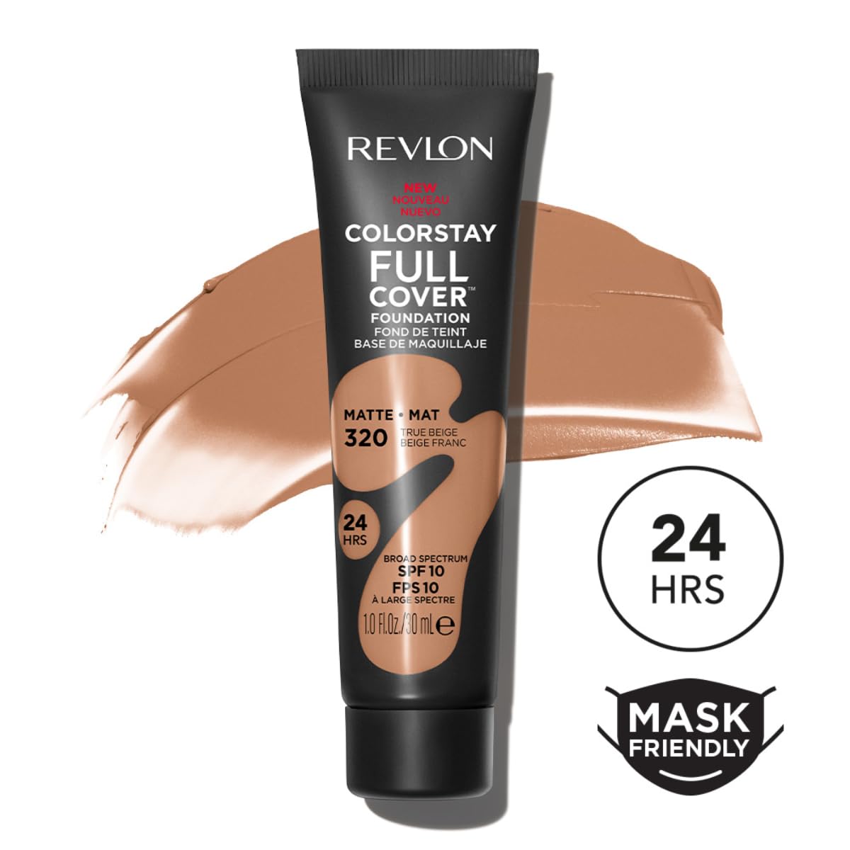 Revlon ColorStay Full Cover Longwear Matte Foundation, Heat & Sweat Resistant Lightweight Face Makeup, Buff (150), 30ml Halalzen