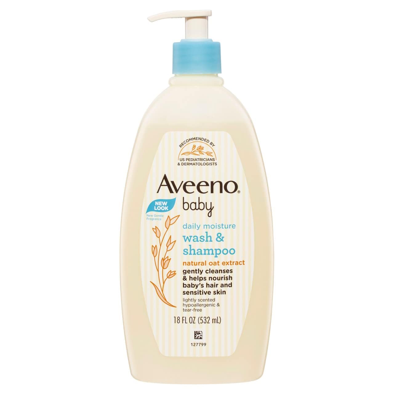 Aveeno Baby Gentle Body Wash & Shampoo with Natural Oat Extract, Tear-Free, Paraben-Free & Phthalate-Free Formula for Baby’s Sensitive Hair & Body, Lightly Scented, 18 fl. oz, 3 Pack Halalzen