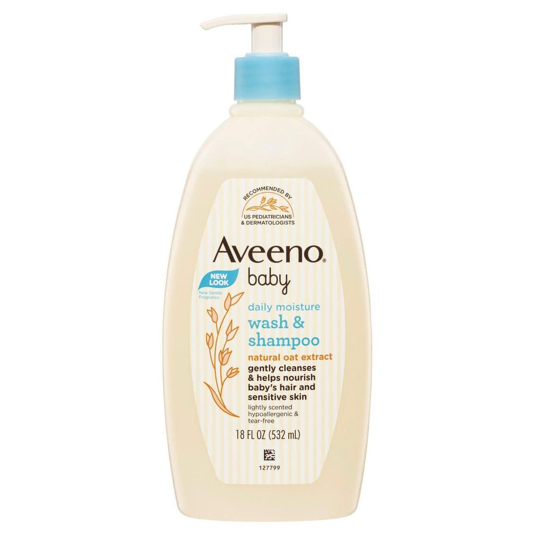 Aveeno Baby Gentle Body Wash & Shampoo with Natural Oat Extract, Tear-Free, Paraben-Free & Phthalate-Free Formula for Baby’s Sensitive Hair & Body, Lightly Scented, 18 fl. oz, 3 Pack Halalzen