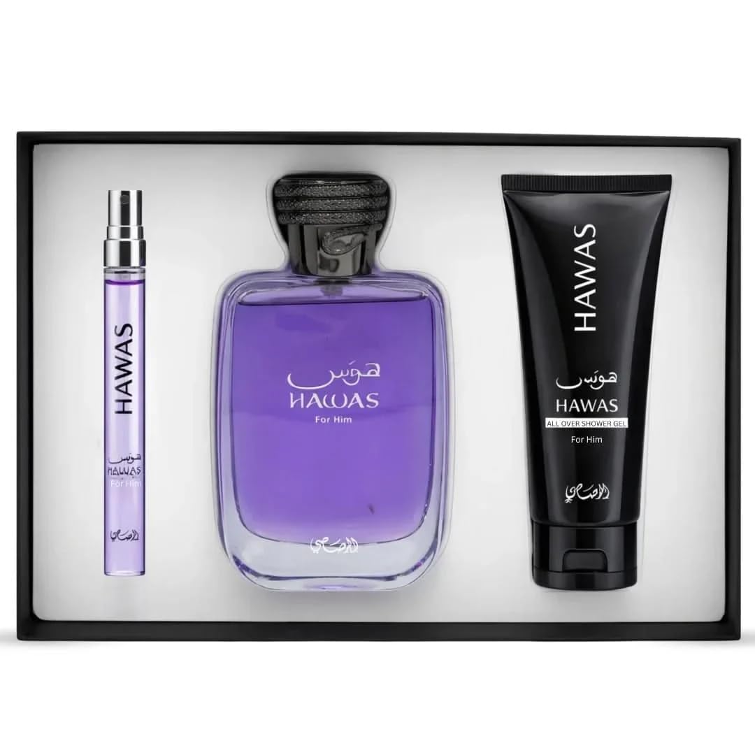 RASASI Hawas For Men Eau De Parfum Spray 100ML (3.4 Oz) - Long Lasting Arabian Perfume, Premium Perfume Men, Ideal for Special Occasions & Daily Elegance, A Bold and Captivating Fragrance