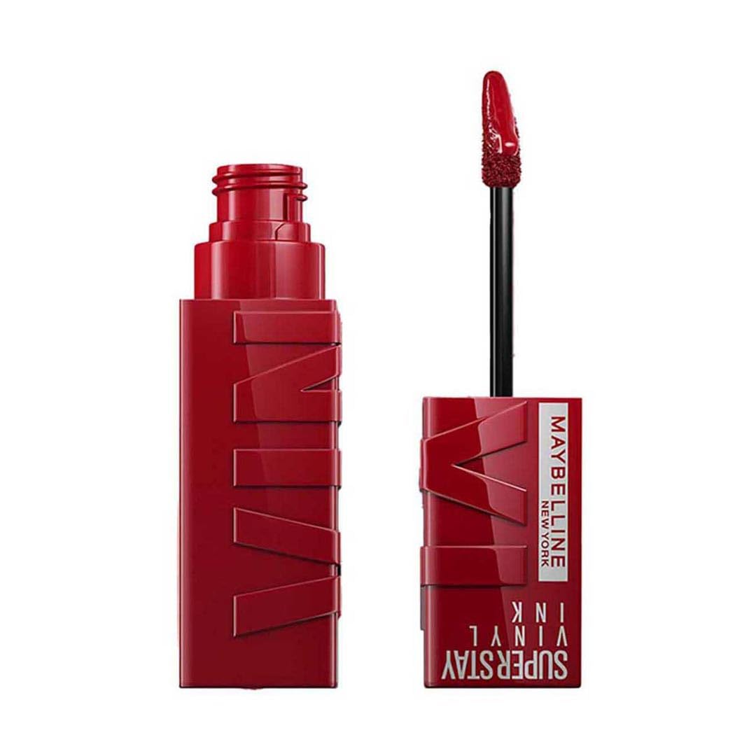 Maybelline New York Super Stay Vinyl Ink Liquid Lip Colour, 16HR Long-Lasting, Ultra-Pigmented, Smudge & Transfer-Proof, High Shine Finish, Vegan Formula for Comfortable Wear, Shade: 10 Lippy Halalzen