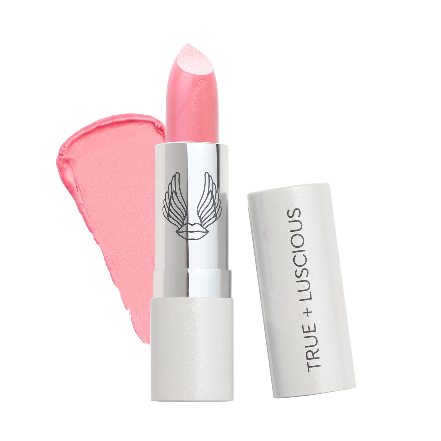 True + Luscious Super Moisture Lipstick | Sheer Cream Lip Color for Lasting Hydration | Hyaluronic Acid Konjac Root Powder | Vegan Cruelty-Free Gluten-Free Flatters All Skin Tones | Pink Sugar
