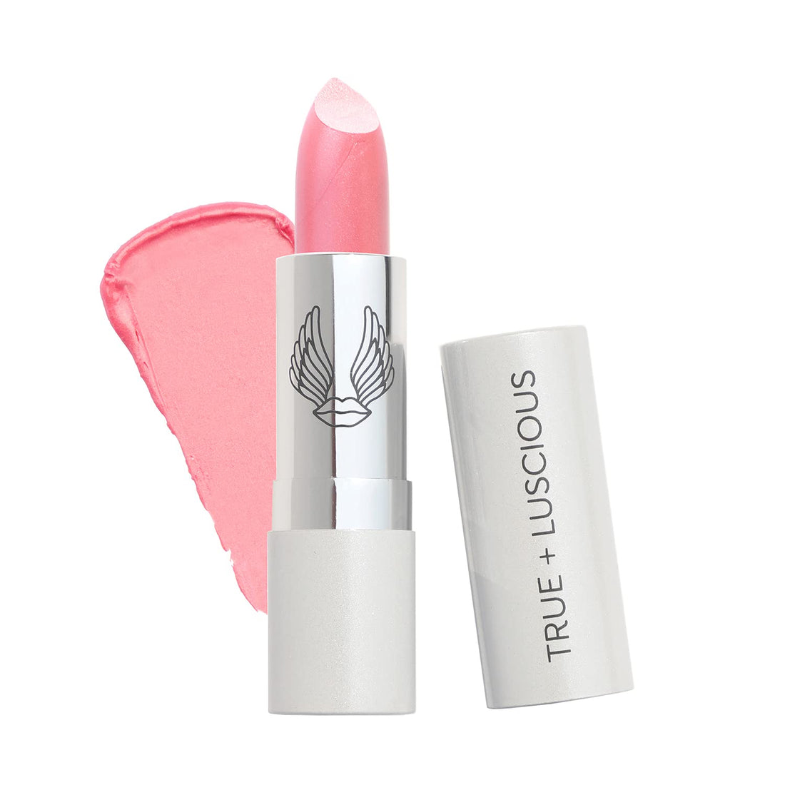 True + Luscious Super Moisture Lipstick | Sheer Cream Lip Color for Lasting Hydration | Hyaluronic Acid Konjac Root Powder | Vegan Cruelty-Free Gluten-Free Flatters All Skin Tones | Pink Sugar