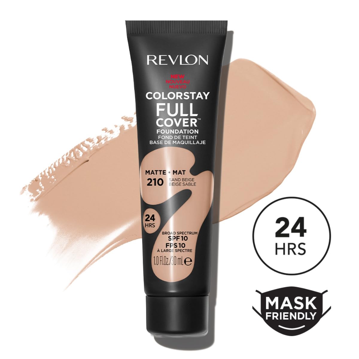 Revlon ColorStay Full Cover Longwear Matte Foundation, Heat & Sweat Resistant Lightweight Face Makeup, Buff (150), 30ml Halalzen